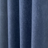 VALENZA Blackout Curtains – Custom Chenille Drapes with Built-In Light Block – Navy Blue
